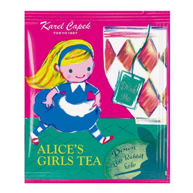 アリスの物語の冒頭、アリスと白うさぎのシーンをイメージしたパッケージがとっても可愛いカレルチャペック新シリーズ