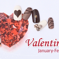 ネイルサロン ダッシングディバ「恋する女性」を応援！バレンタインネイル　チョコレートやハートがたっぷり。