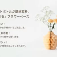 ペットボトルに「着せる」、4つの形に「変わる」　 紙製フラワーベース2種がECサイト『ショクハツ』で販売開始！