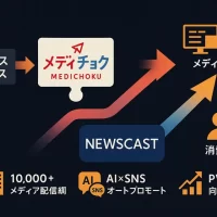 PRマッチングプラットフォーム「メディチョク」に NEWSCASTをバンドル提供　 ～メディチョク経由の配信コンテンツ拡充でサイトパワー強化進行～