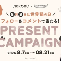 【世界猫の日に、猫たちの幸せを願って。】 コスモウォーター「にゃんモデル」×フェリシモ「猫部」が コラボキャンペーンを実施